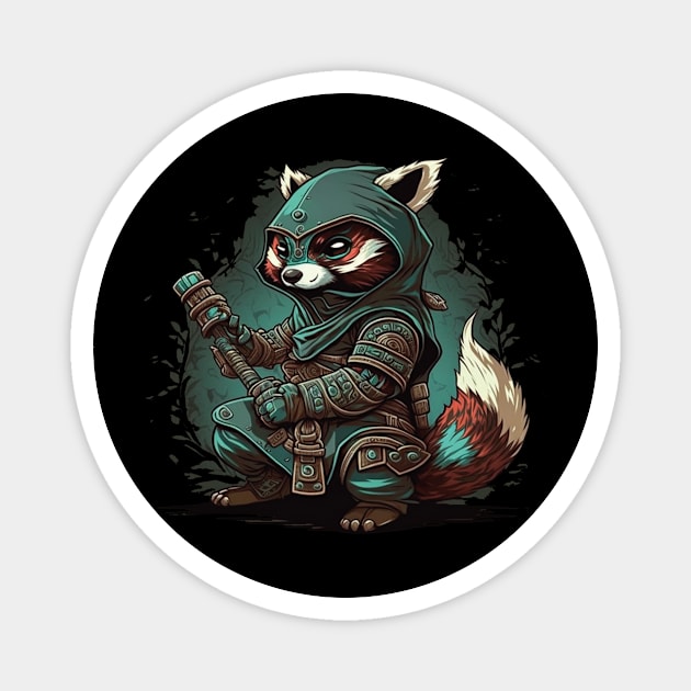 racoon fantasy Magnet by Trontee